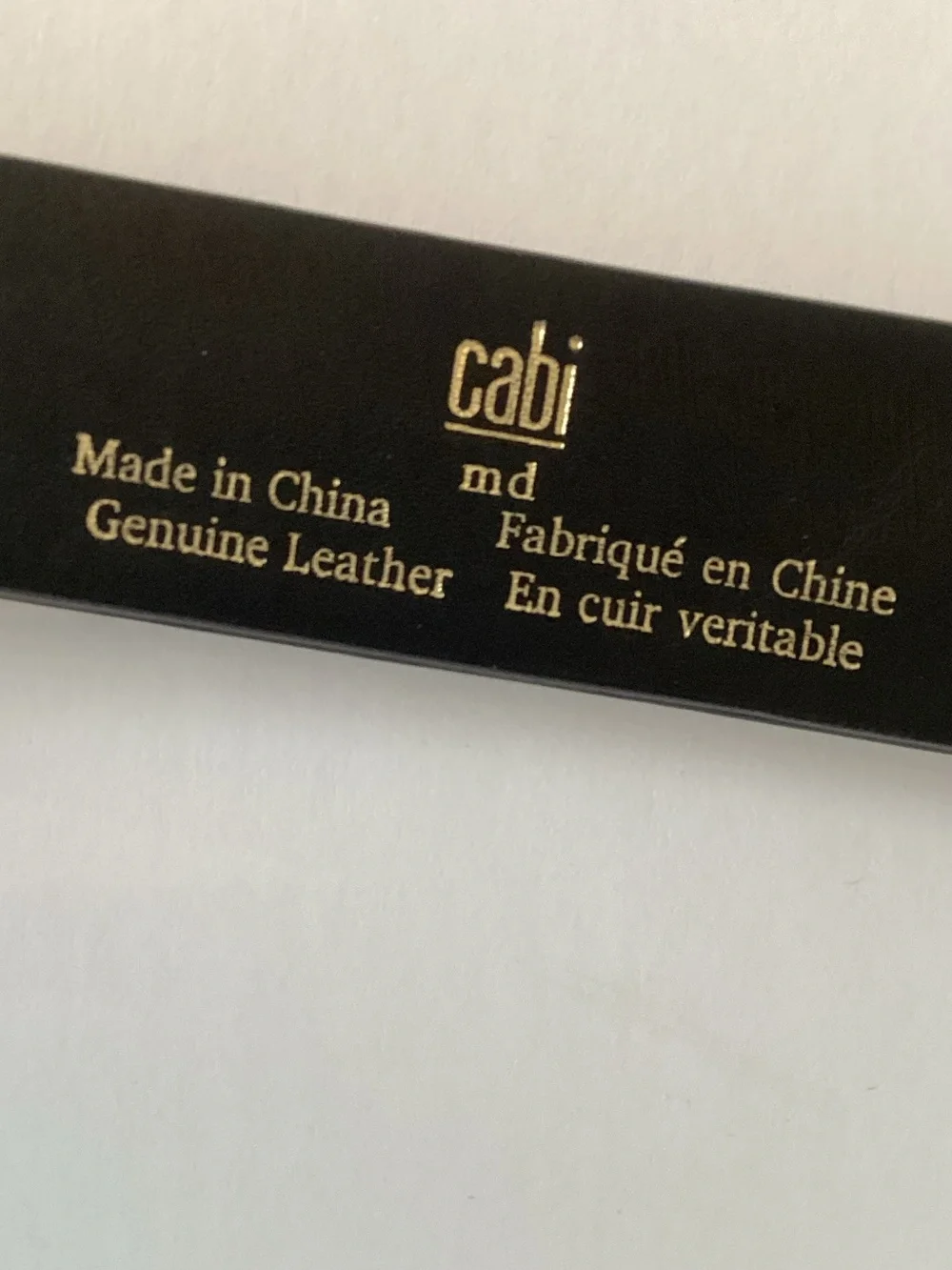 CAbi Brown Leather Belt with Gold Ring Buckle NWOT